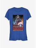 Marvel The Falcon And The Winter Soldier Stand Tall Captain Girls T-Shirt, ROYAL, hi-res