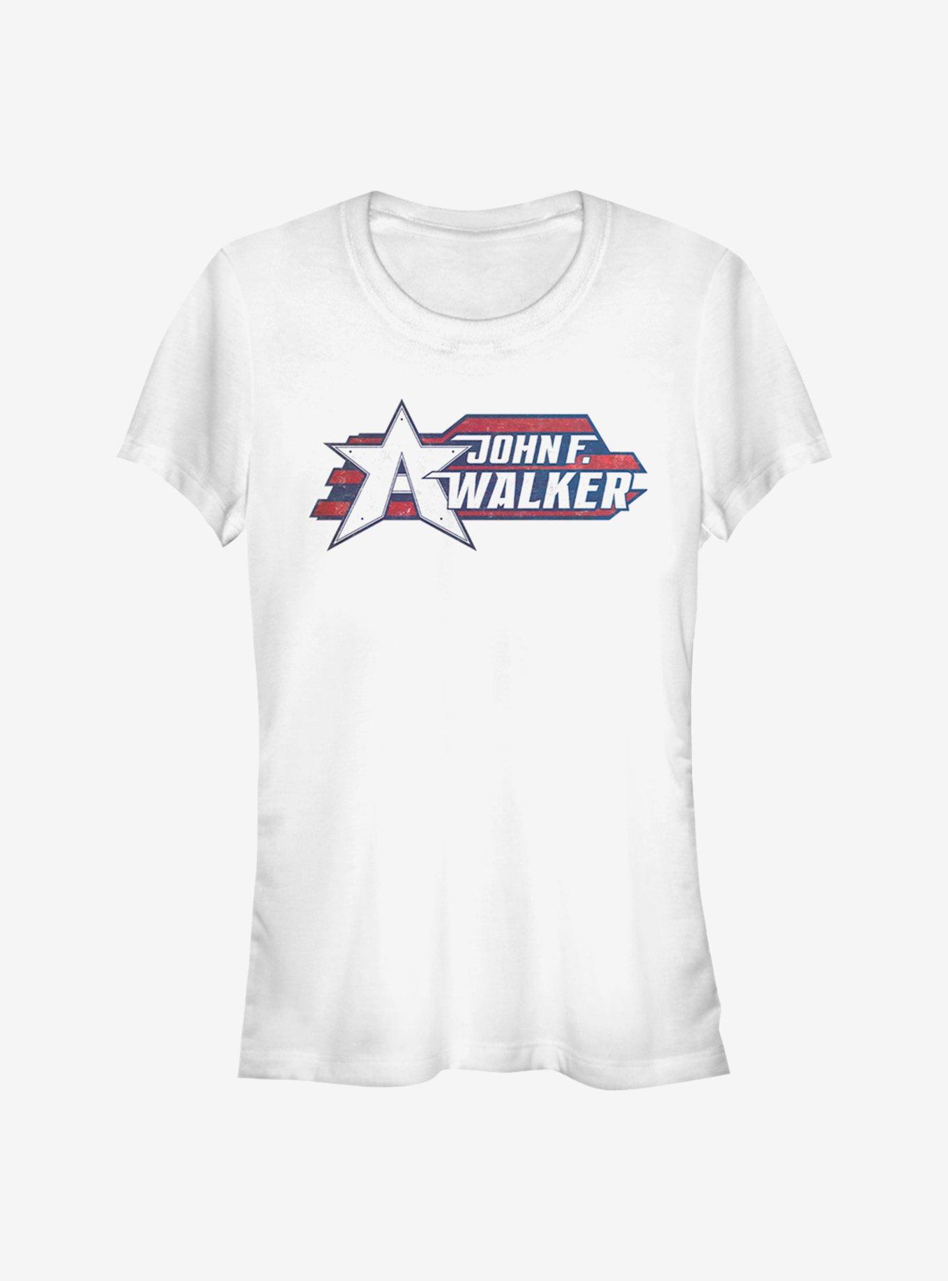 Marvel The Falcon And The Winter Soldier Walker Logo Girls T-Shirt, WHITE, hi-res