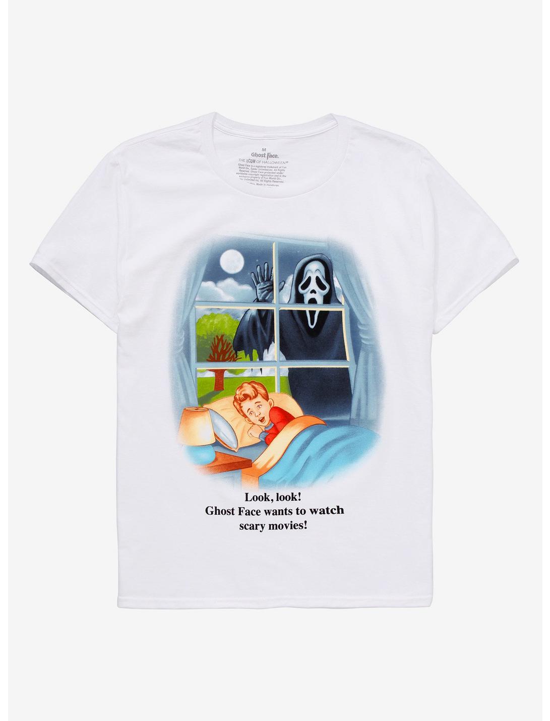 Scream Ghost Face Retro Book T-Shirt, MULTI, hi-res