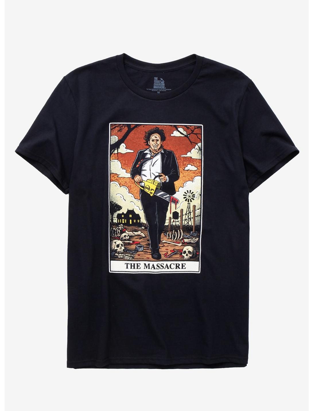 The Texas Chainsaw Massacre Leatherface Tarot T-Shirt, BLACK, hi-res