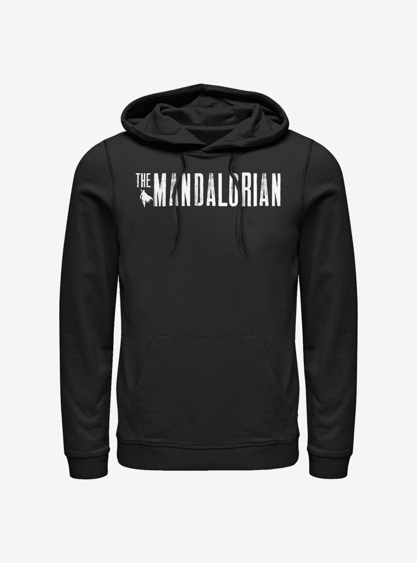 Star Wars The Mandalorian Simplistic Logo Hoodie, BLACK, hi-res