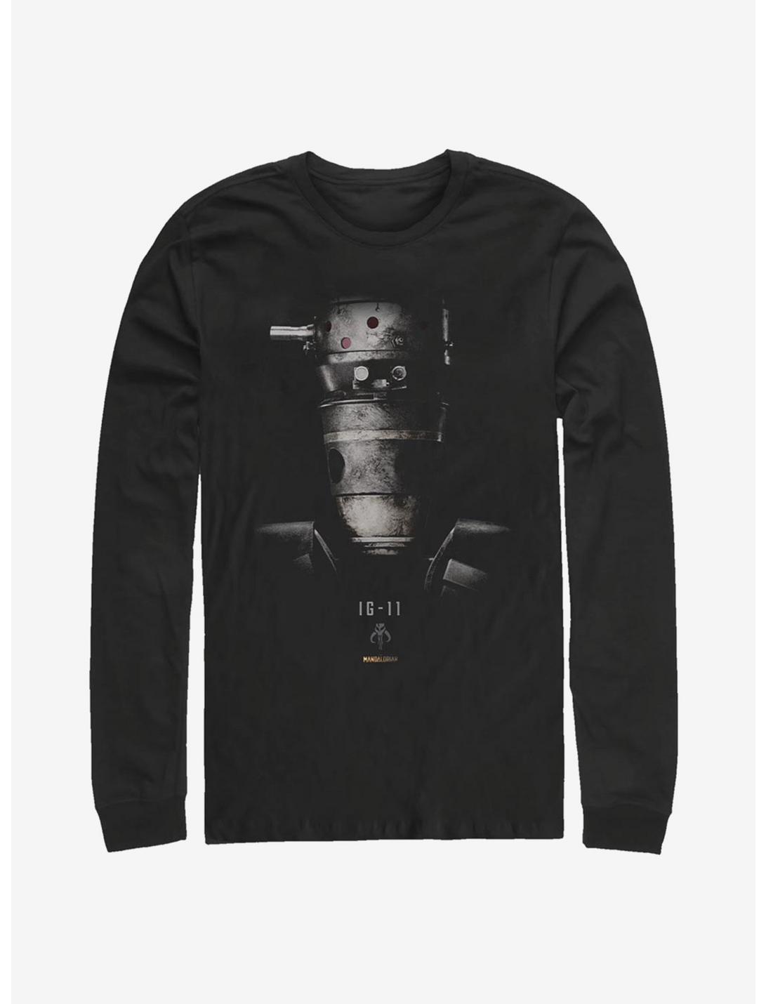 Star Wars The Mandalorian Ig Portrait Long-Sleeve T-Shirt, BLACK, hi-res
