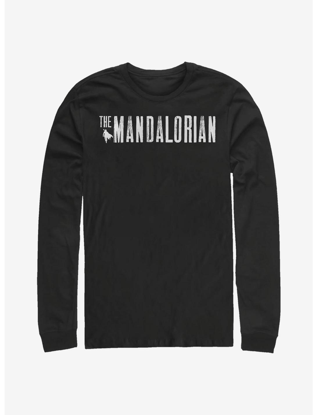 Star Wars The Mandalorian Simplistic Logo Long-Sleeve T-Shirt, BLACK, hi-res