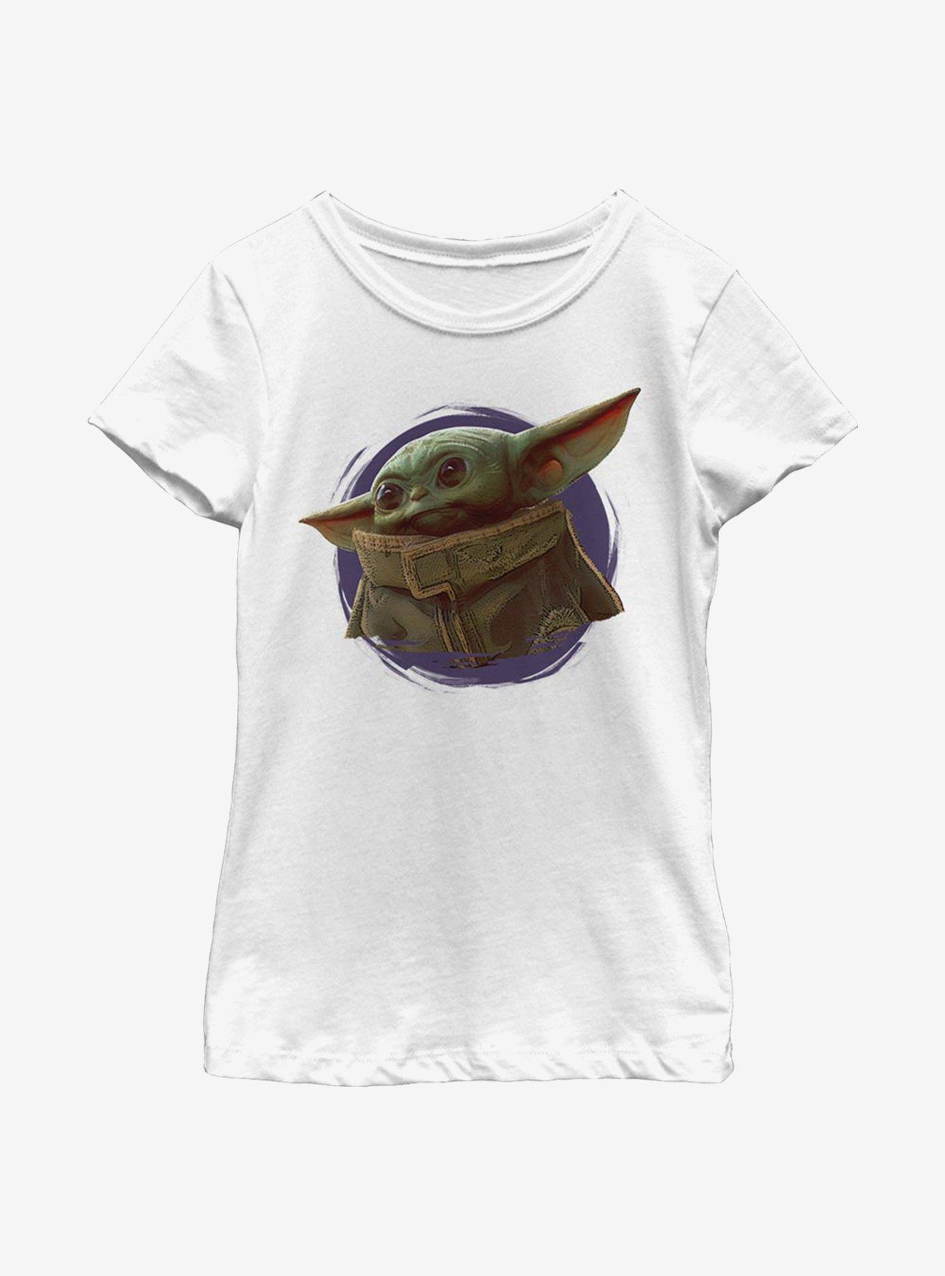 Star Wars The Mandalorian Orange Ball Youth Girls T-Shirt, WHITE, hi-res