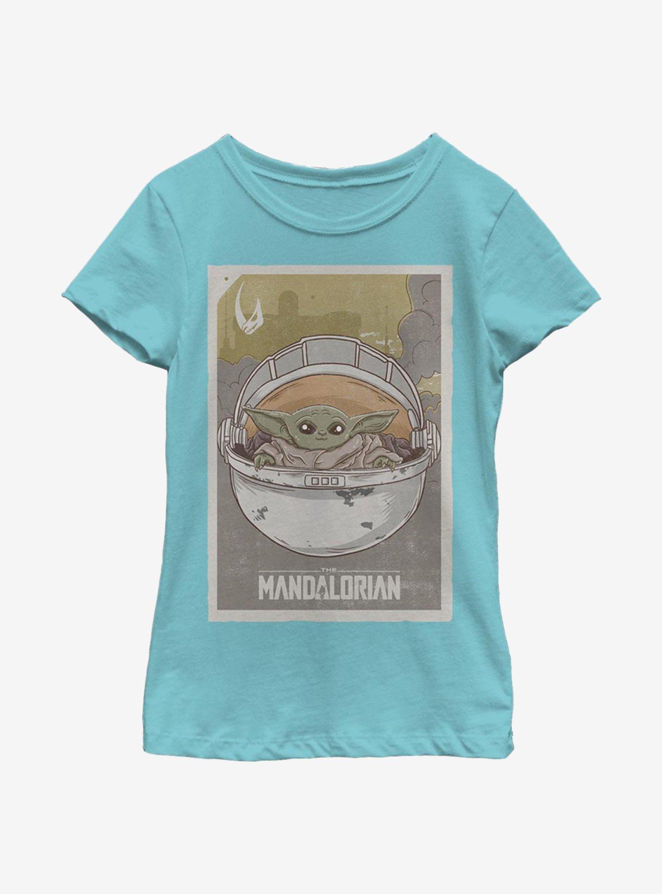 Star Wars The Mandalorian The Child Youth Girls T-Shirt, TAHI BLUE, hi-res