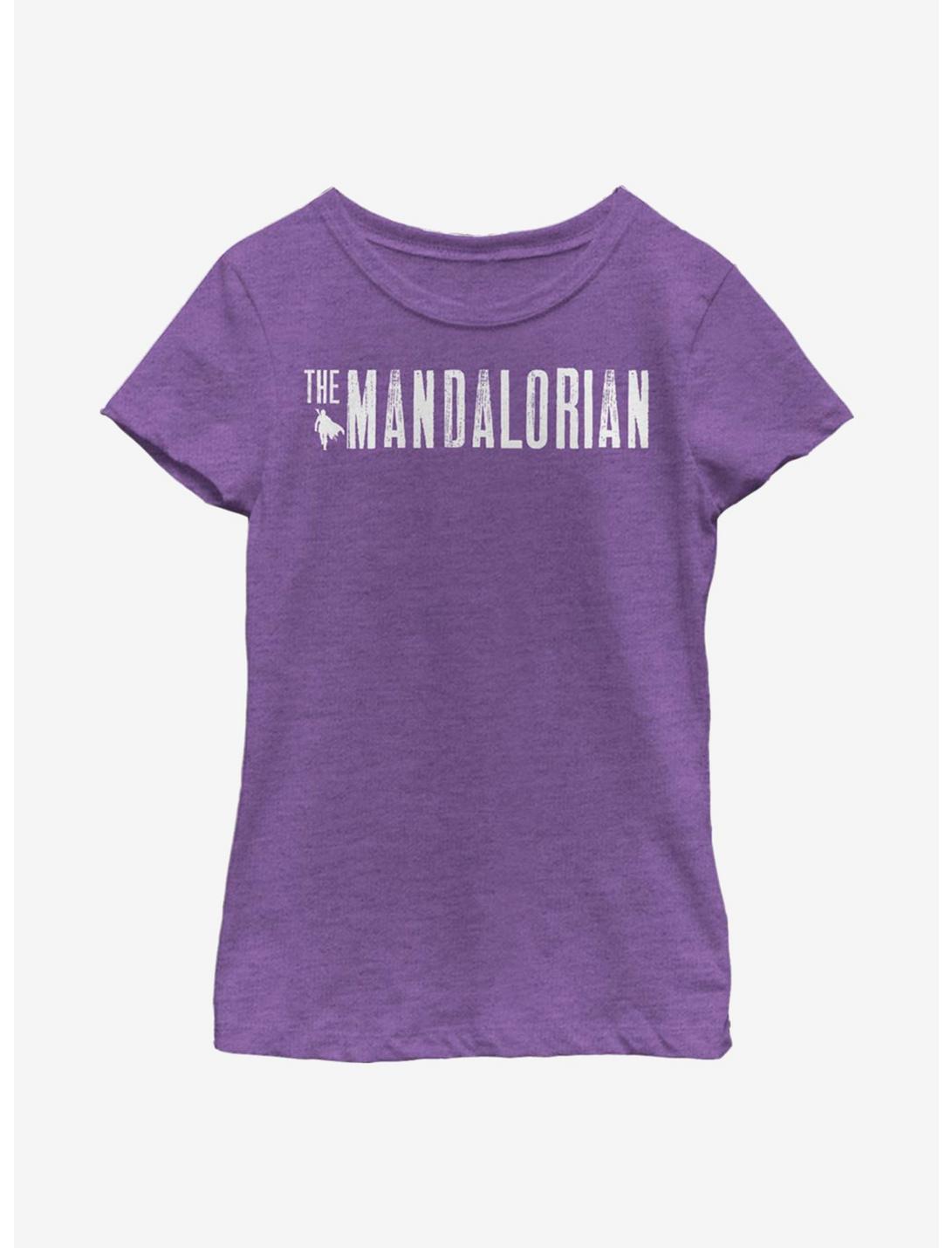 Star Wars The Mandalorian Simplistic Logo Youth Girls T-Shirt, PURPLE BERRY, hi-res