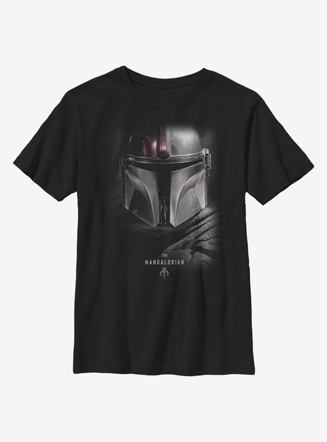 Star Wars The Mandalorian Hero Shot Youth T-Shirt, BLACK, hi-res