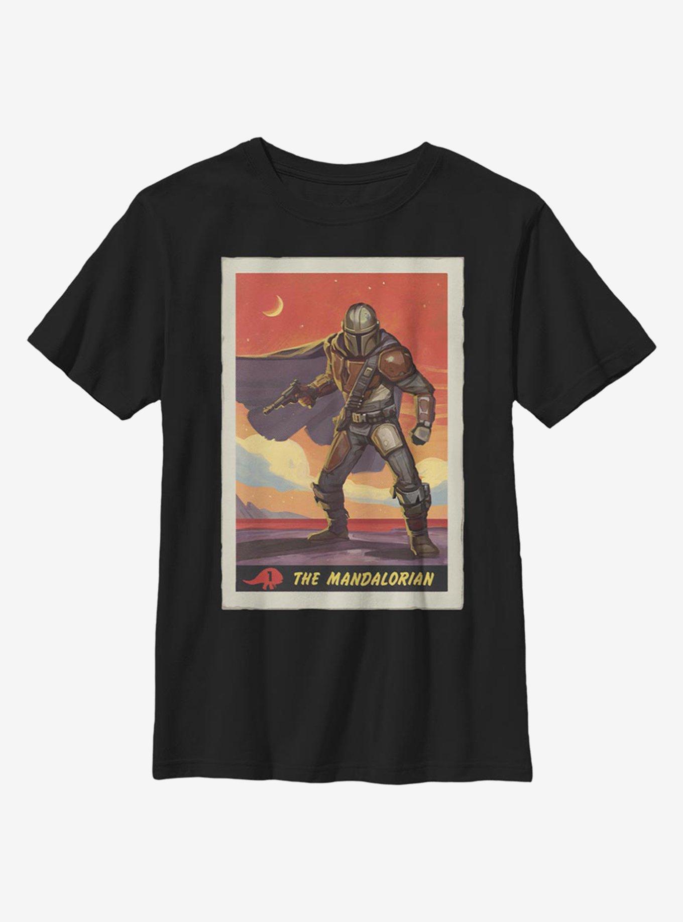 Star Wars The Mandalorian Poster Youth T-Shirt, BLACK, hi-res