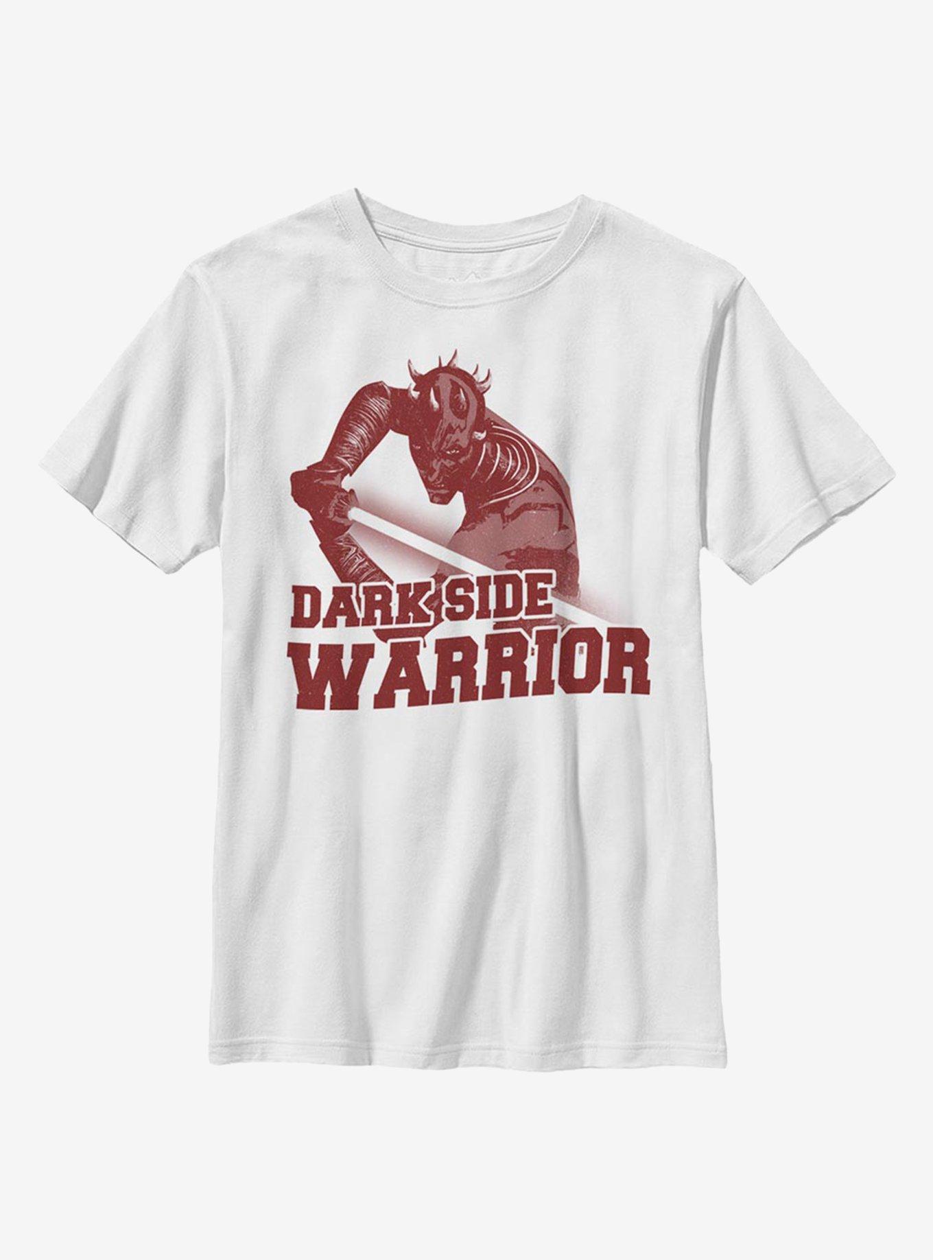 Star Wars: The Clone Wars Dark Side Warrior Youth T-Shirt, WHITE, hi-res