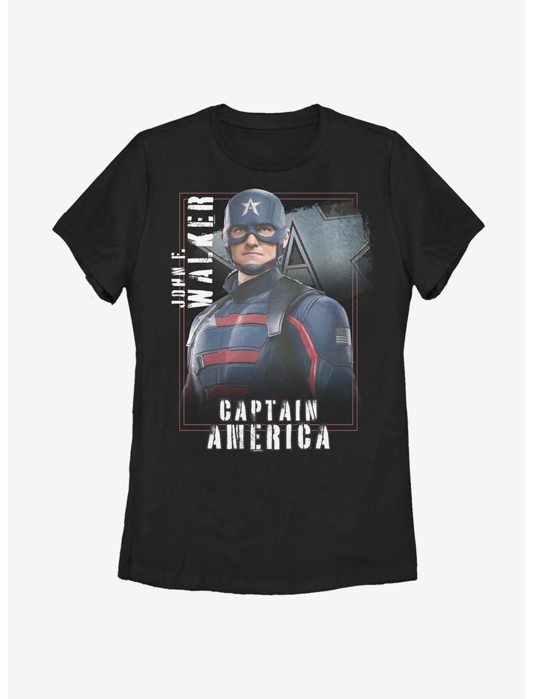 Marvel The Falcon And The Winter Soldier Walker Hero Womens T-Shirt, BLACK, hi-res