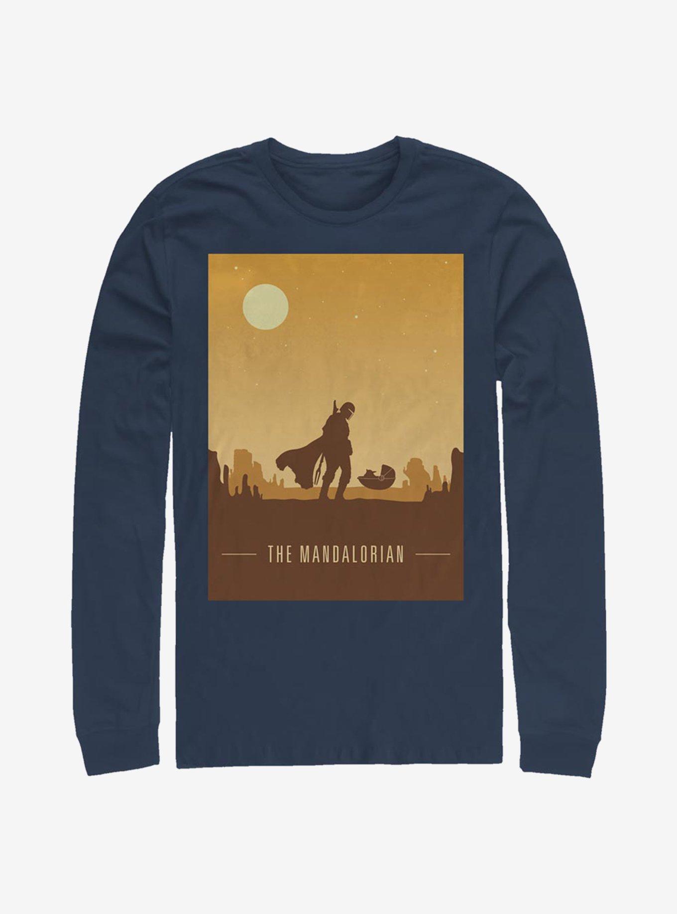 Star Wars The Mandalorian Mando And The Child Poster Long-Sleeve T-Shirt
