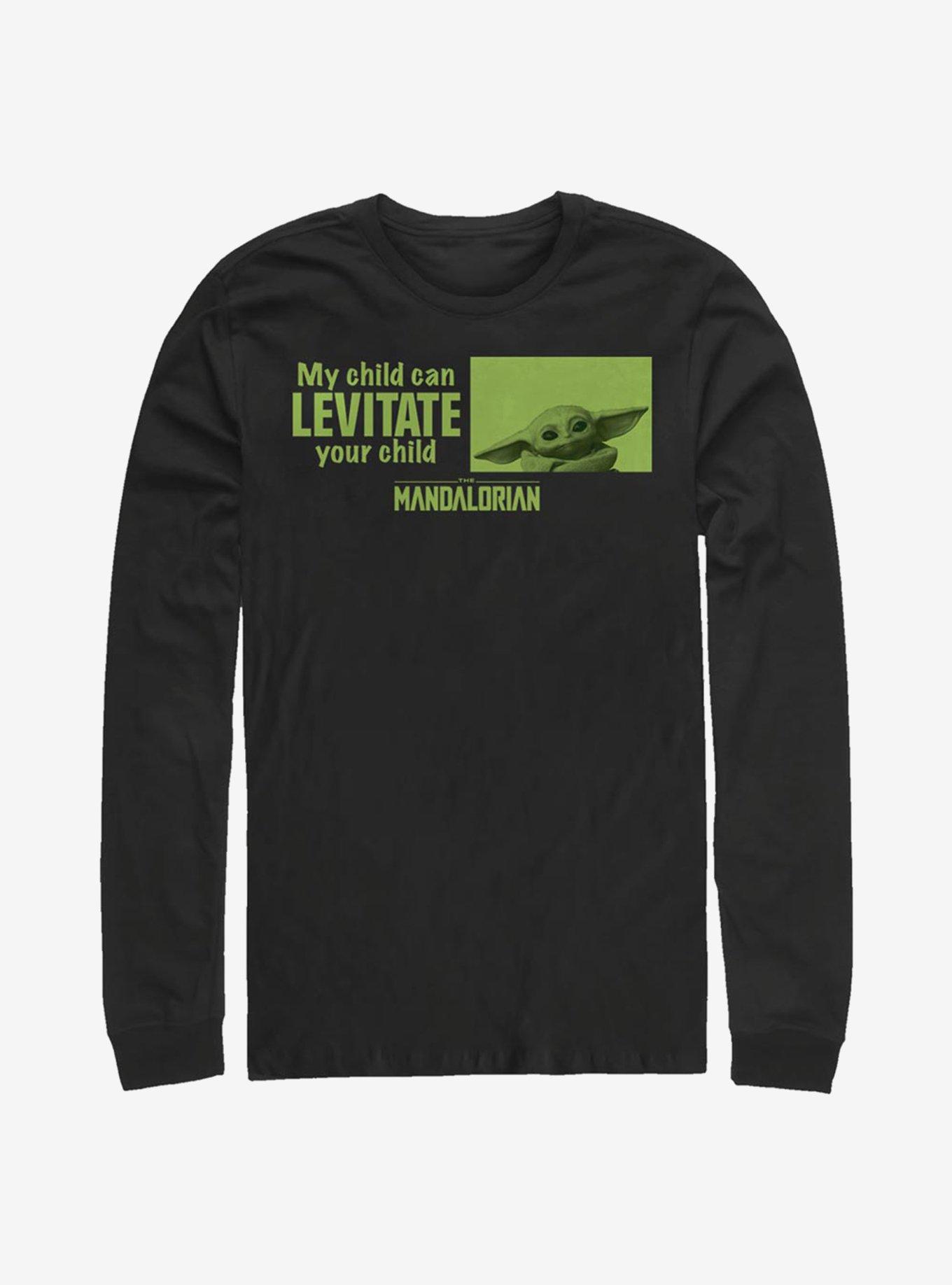 Star Wars The Mandalorian Levitate The Child Long-Sleeve T-Shirt, BLACK, hi-res