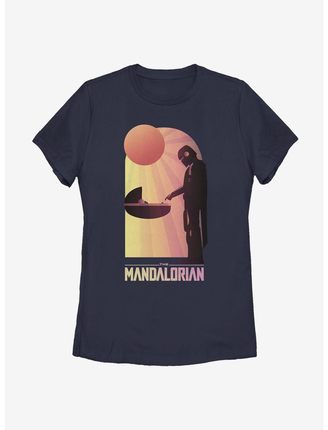 Star Wars The Mandalorian A Warm Meeting Womens T-Shirt, NAVY, hi-res