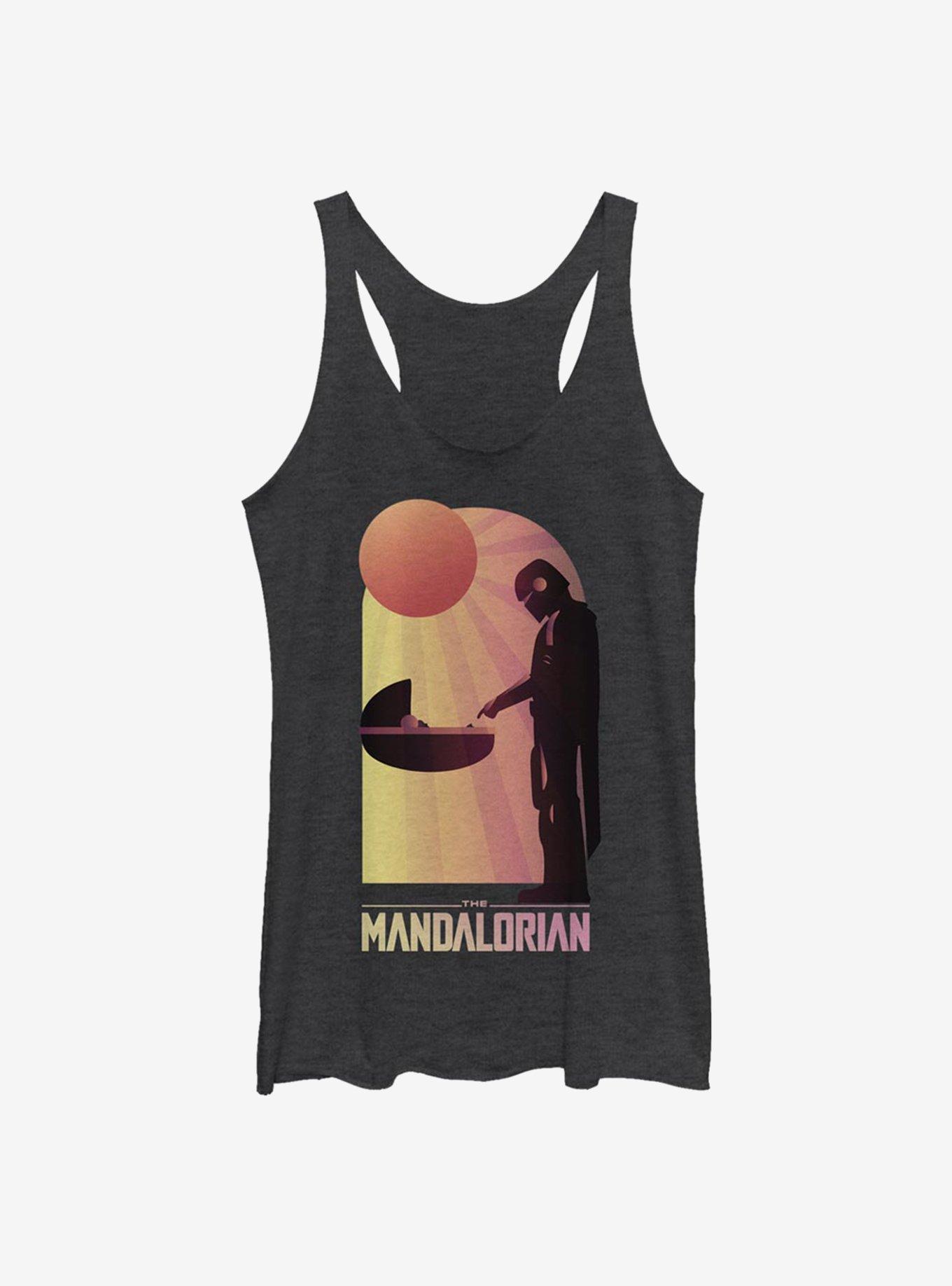 Star Wars The Mandalorian A Warm Meeting Womens Tank Top, BLK HTR, hi-res