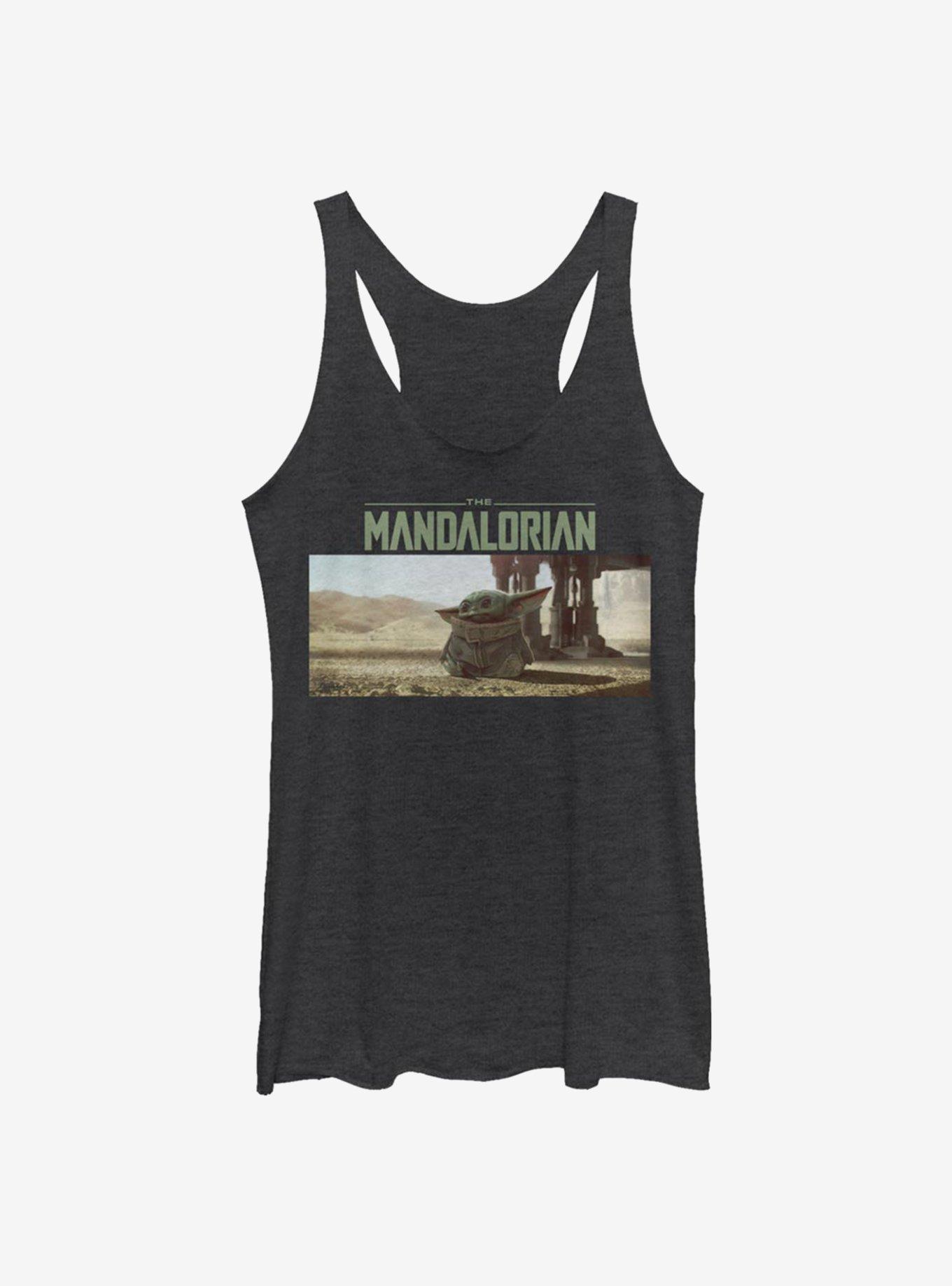 Star Wars The Mandalorian Still Looking Womens Tank Top, BLK HTR, hi-res