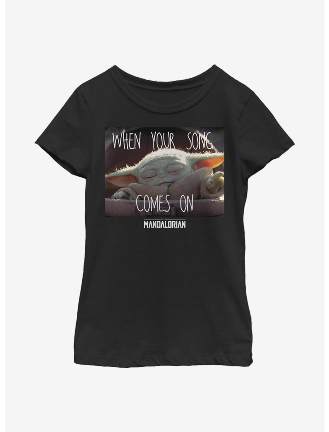 Star Wars The Mandalorian Song Meme Youth Girls T-Shirt, BLACK, hi-res