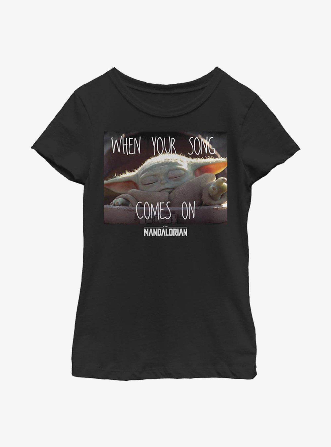 Star Wars The Mandalorian Song Meme Youth Girls T-Shirt, BLACK, hi-res