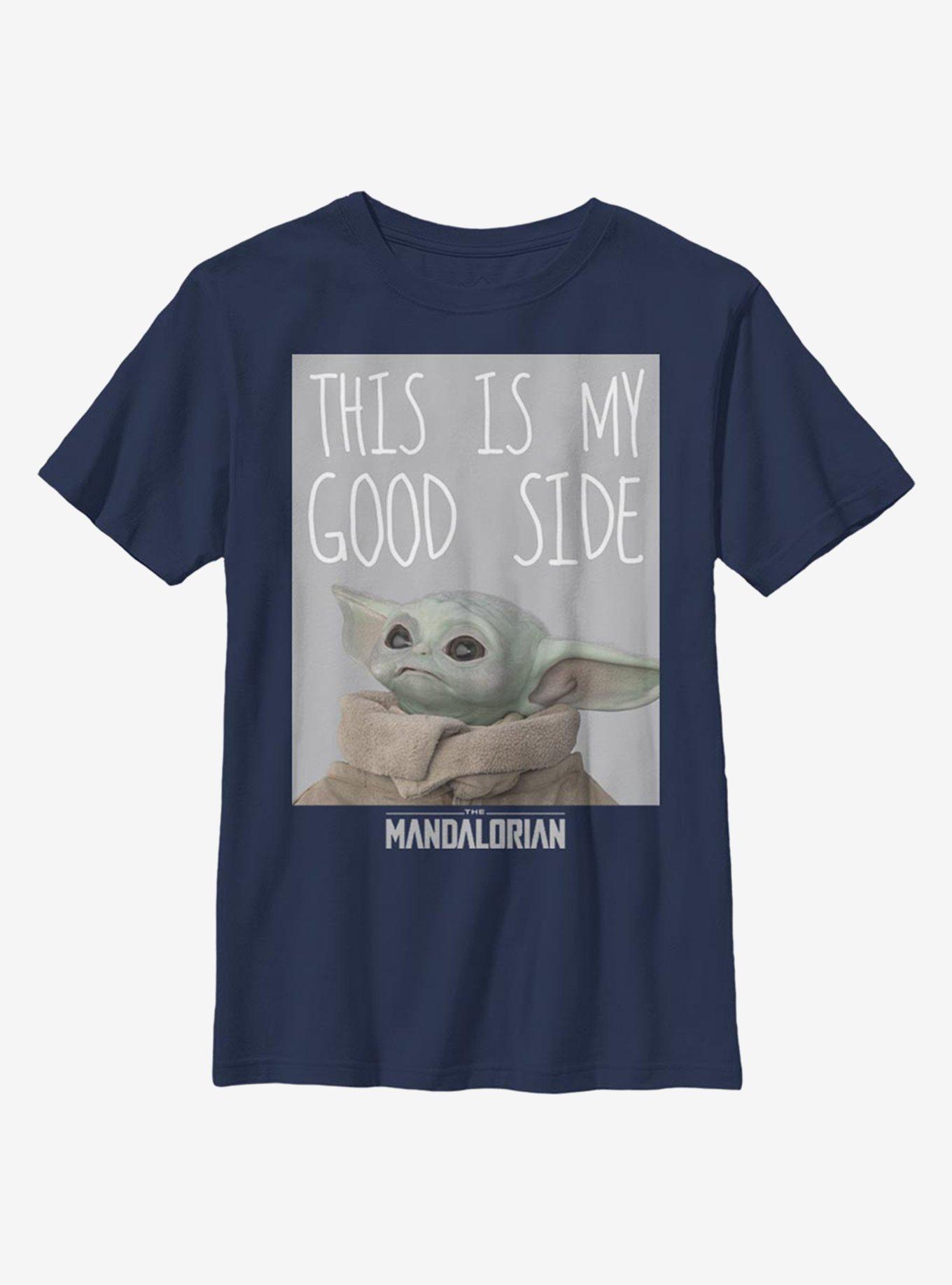 Star Wars The Mandalorian Good Side Youth T-Shirt, NAVY, hi-res