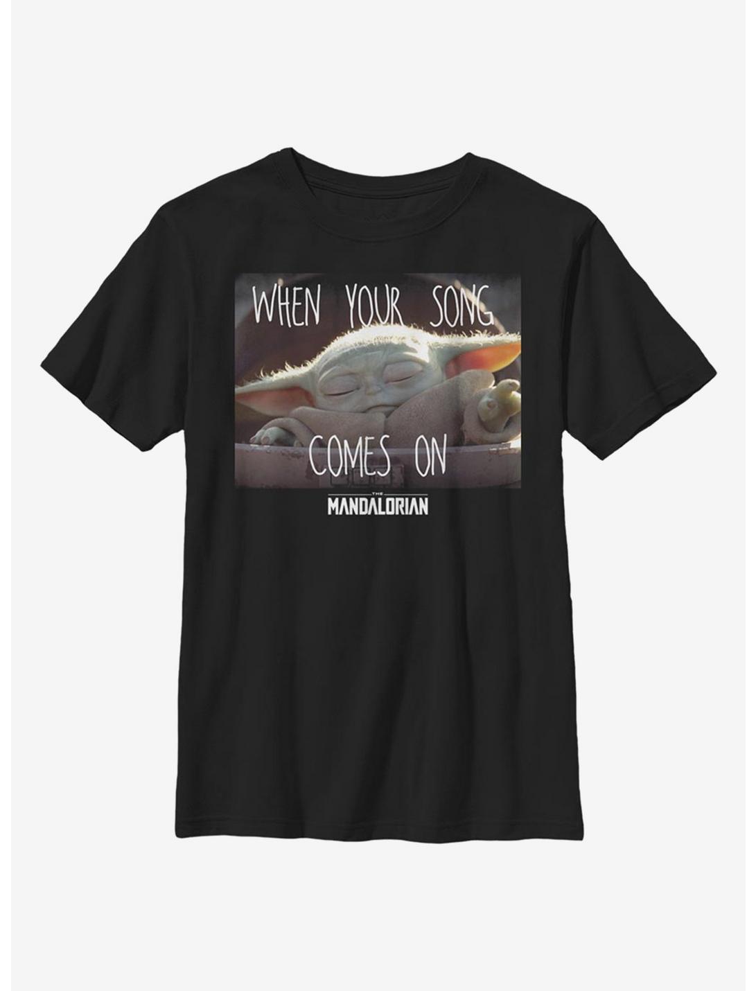 Star Wars The Mandalorian Song Meme Youth T-Shirt, BLACK, hi-res