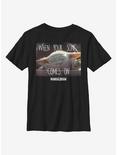 Star Wars The Mandalorian Song Meme Youth T-Shirt, BLACK, hi-res