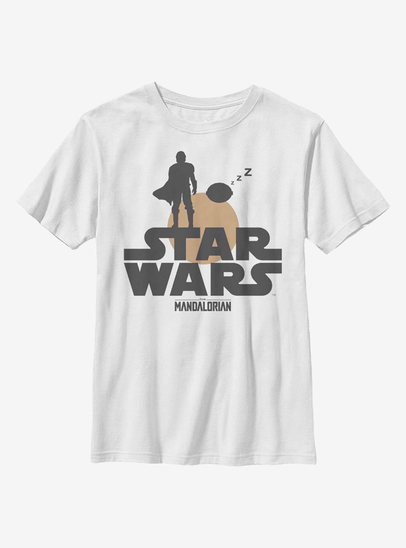 Star Wars The Mandalorian Sunset Duo Youth T-Shirt, WHITE, hi-res