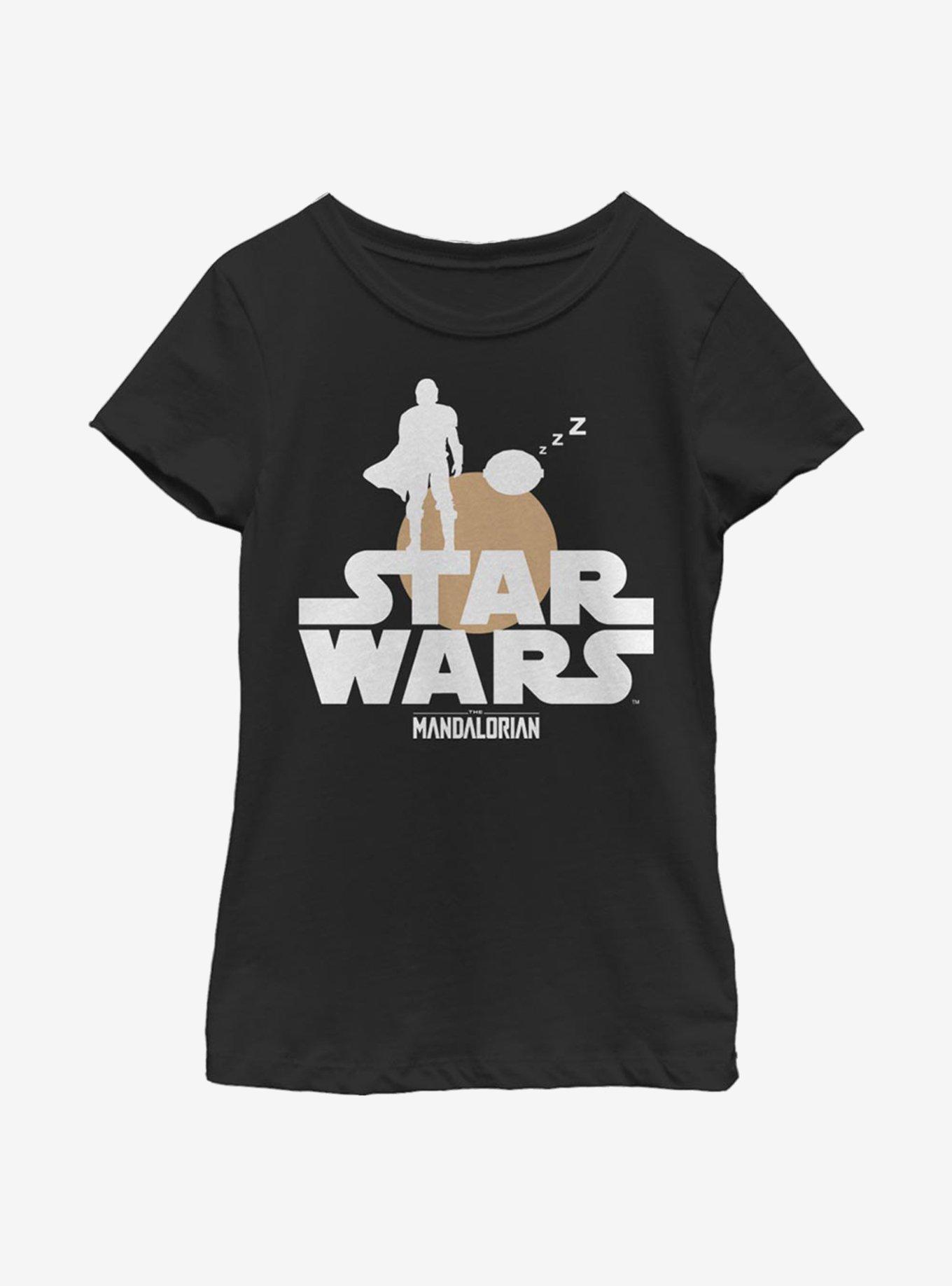Star Wars The Mandalorian Sunset Duo Youth Girls T-Shirt, BLACK, hi-res
