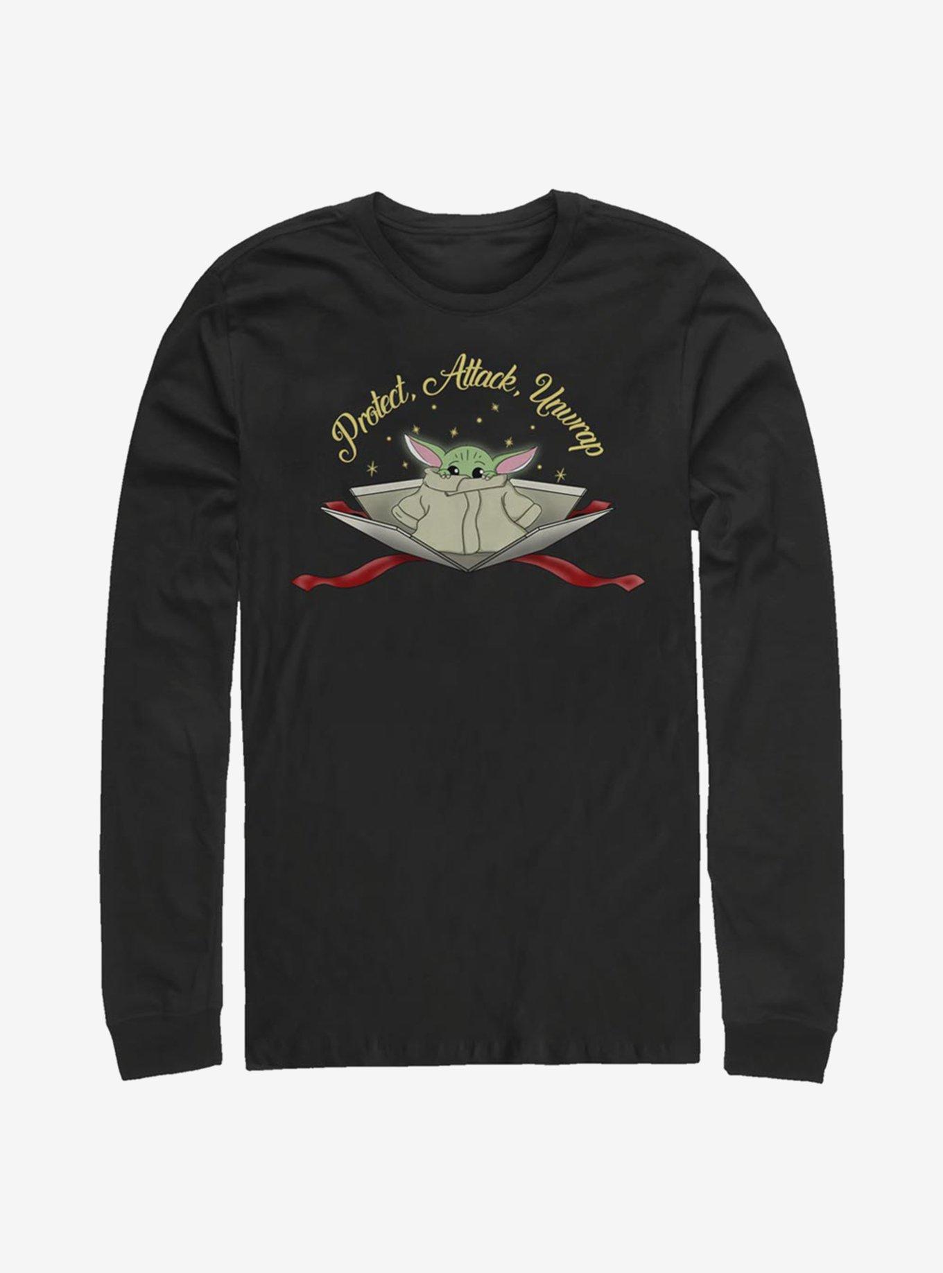 Star Wars The Mandalorian Protect Attack Unwrap Long-Sleeve T-Shirt, , hi-res
