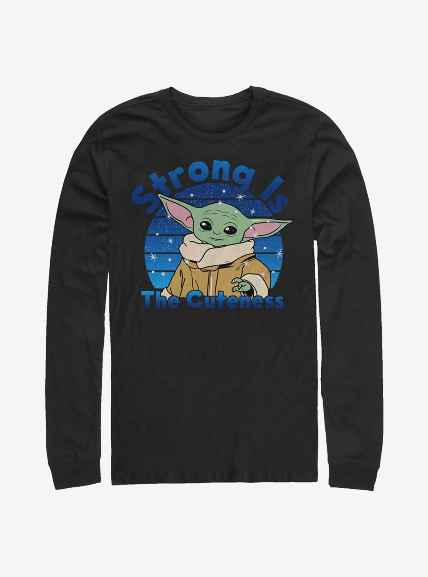 Star Wars The Mandalorian Strong Is The Cuteness Long-Sleeve T-Shirt, , hi-res