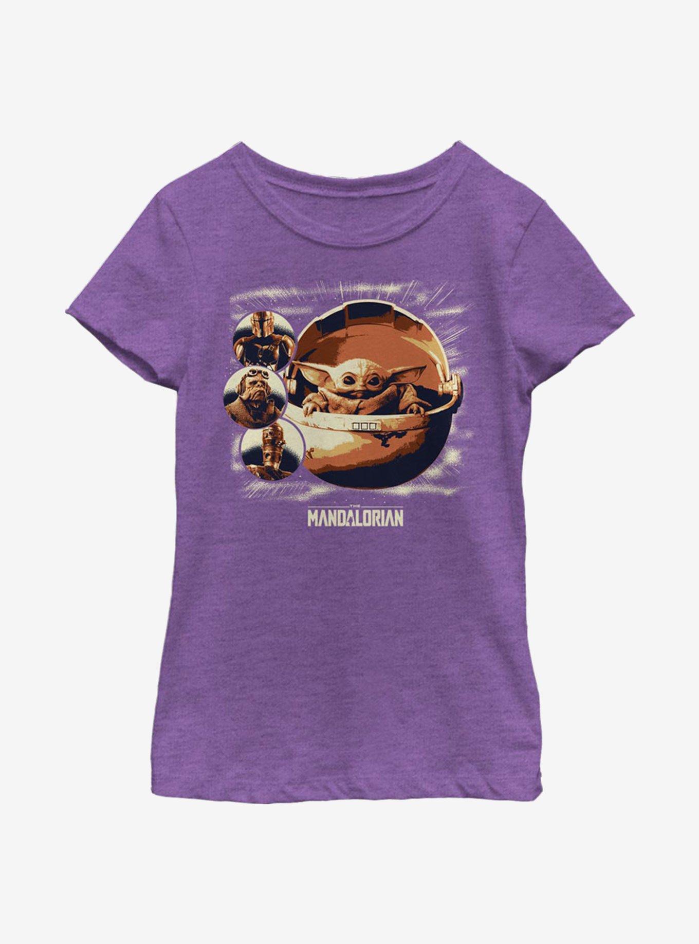 Star Wars The Mandalorian Child Group Youth Girls T-Shirt, PURPLE BERRY, hi-res