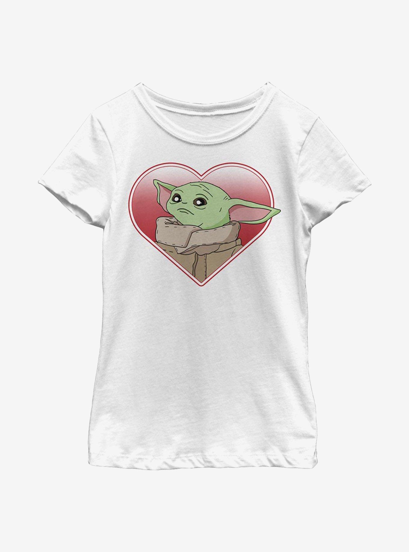 Star Wars The Mandalorian Heart Yoda Youth Girls T-Shirt, , hi-res