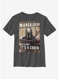 Star Wars The Mandalorian Creed Youth T-Shirt, CHAR HTR, hi-res