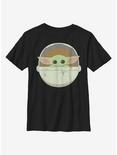 Star Wars The Mandalorian Simple Carriage Youth T-Shirt, BLACK, hi-res