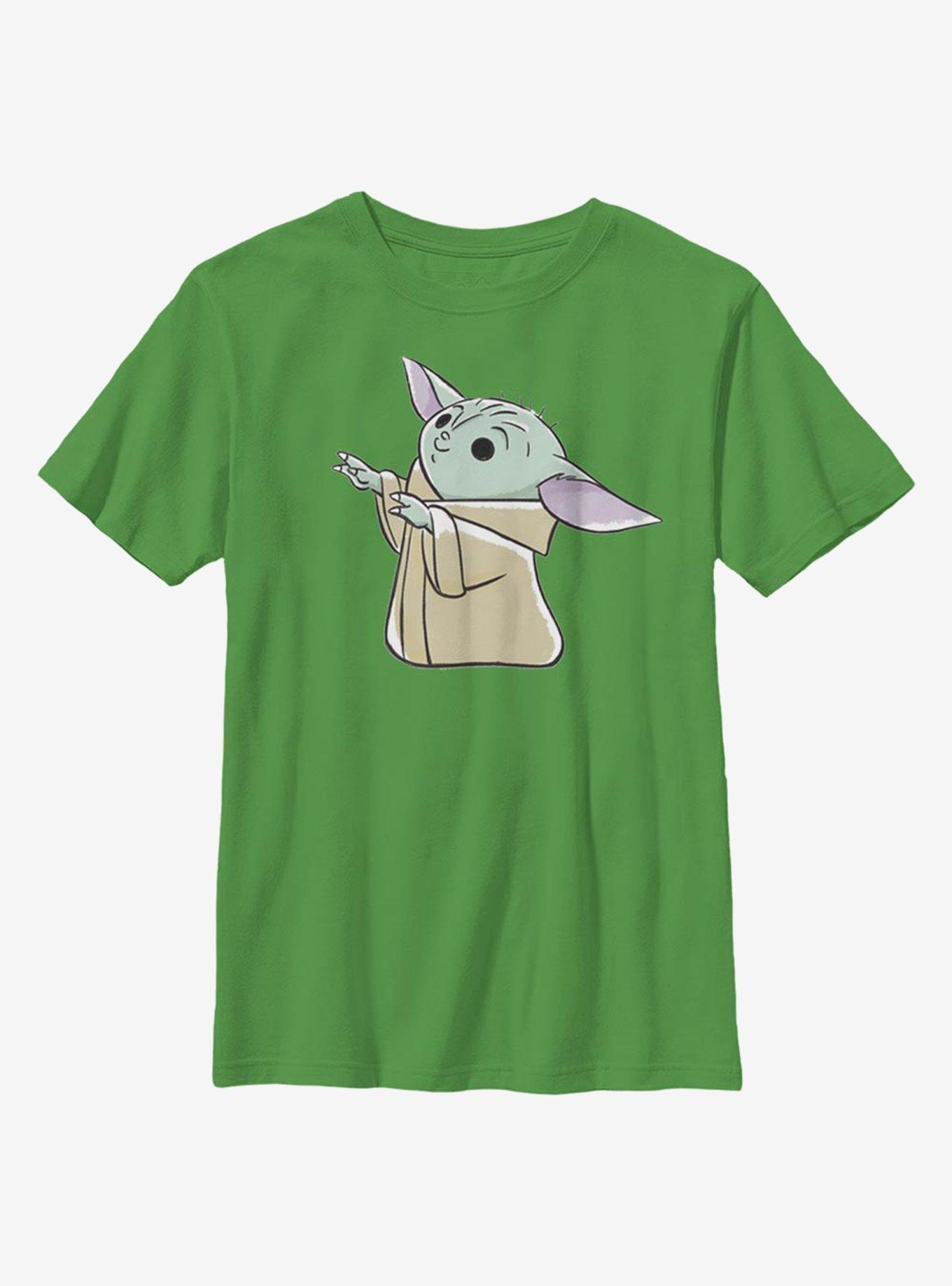 Star Wars The Mandalorian Yoda Reaching Youth T-Shirt, KELLY, hi-res