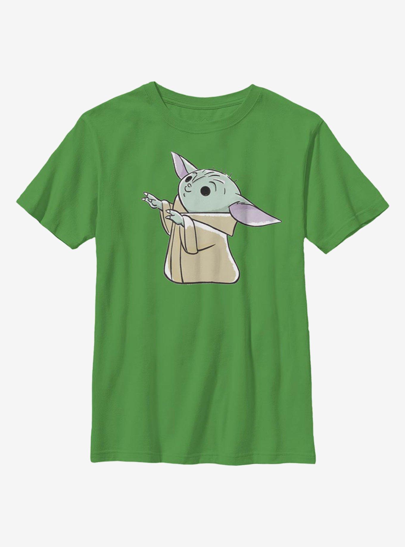 Star Wars The Mandalorian Yoda Reaching Youth T-Shirt, , hi-res