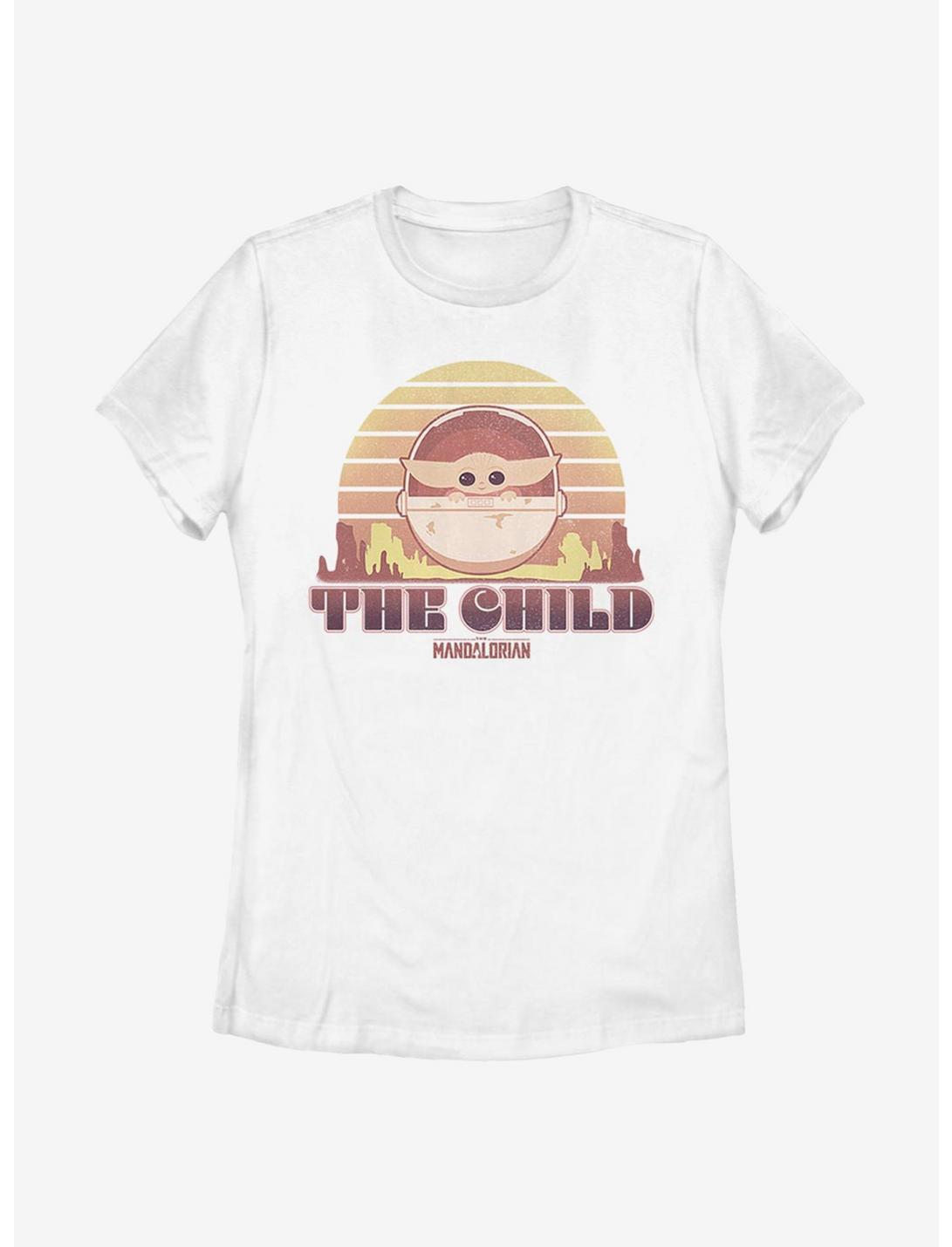 Star Wars The Mandalorian Sunset The Child Womens T-Shirt, WHITE, hi-res