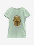 Star Wars The Mandalorian Armorer Shield Youth Girls T-Shirt, MINT, hi-res