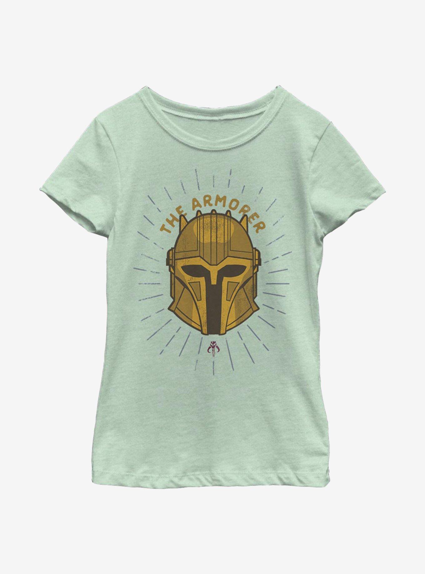 Star Wars The Mandalorian Armorer Shield Youth Girls T-Shirt, , hi-res