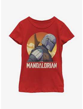 Star Wars The Mandalorian Mando Sunset Sil Youth Girls T-Shirt, , hi-res