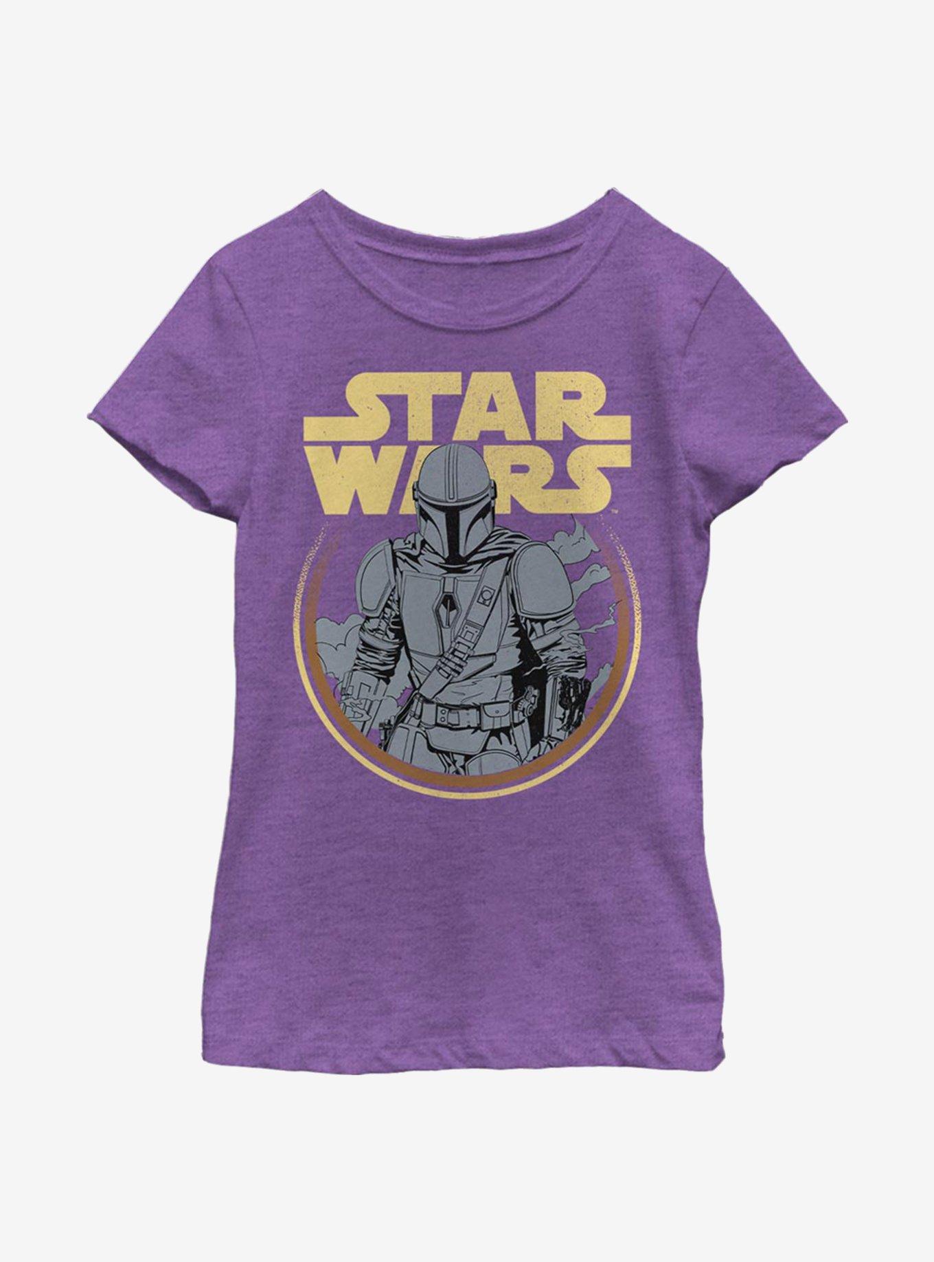 Star Wars The Mandalorian Retro Mando Youth Girls T-Shirt, , hi-res