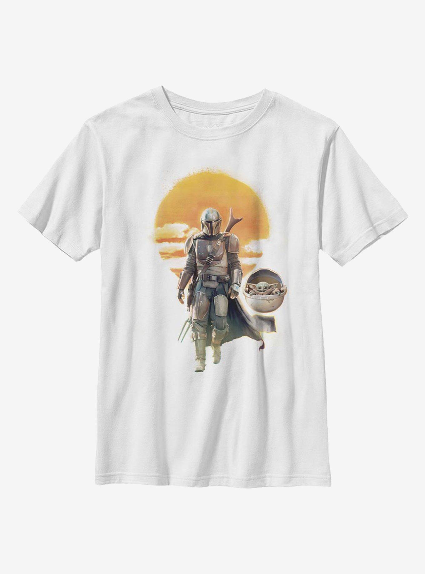 Star Wars The Mandalorian Mando Child Walk Youth T-Shirt, WHITE, hi-res