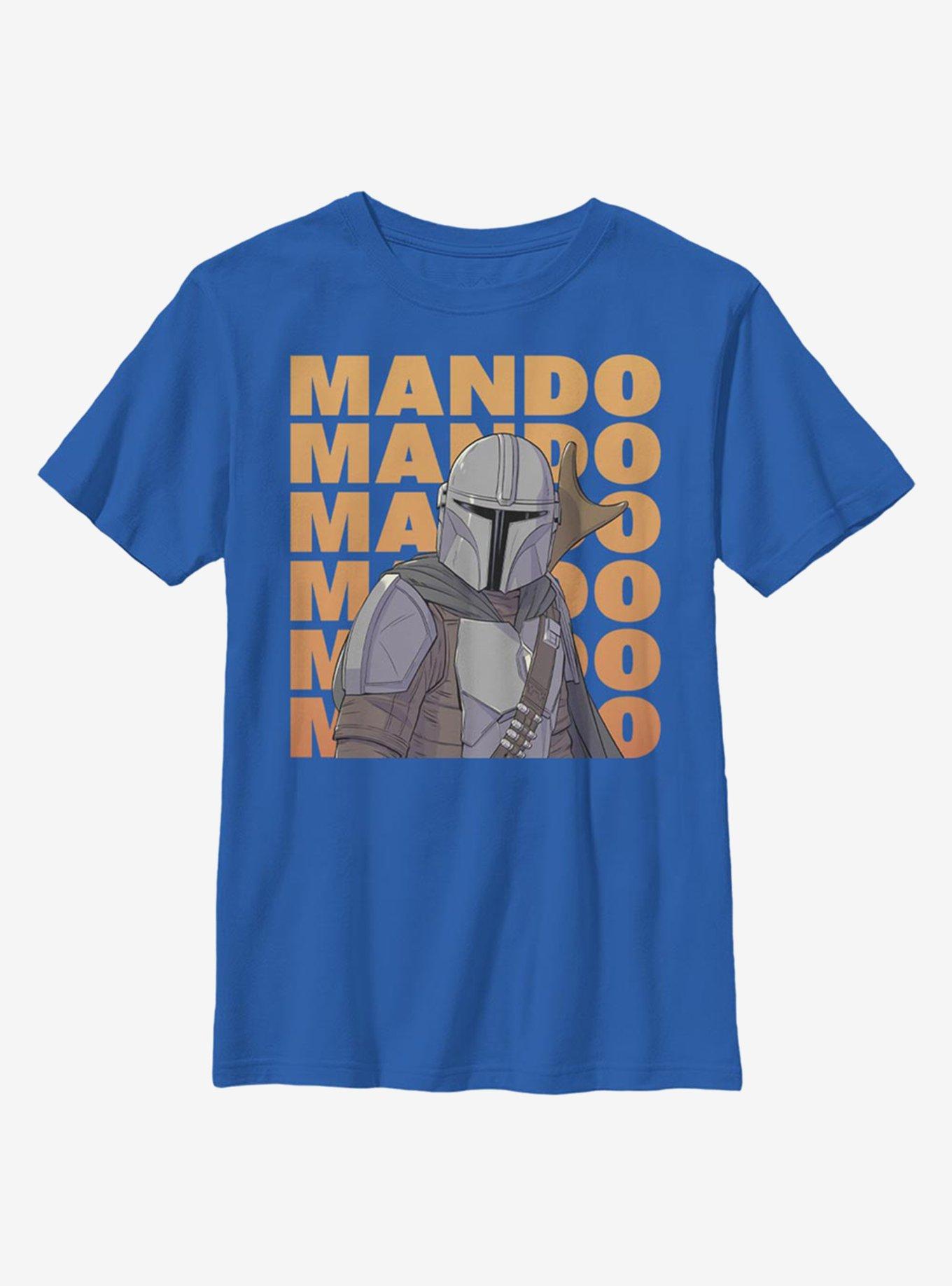 Star Wars The Mandalorian Mando Text Youth T-Shirt, , hi-res