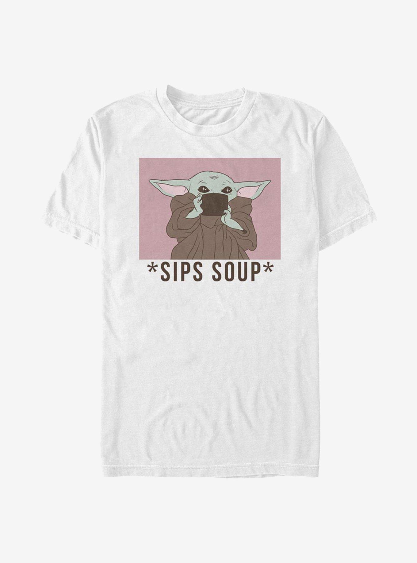 Star Wars The Mandalorian Sips Tea T-Shirt, WHITE, hi-res