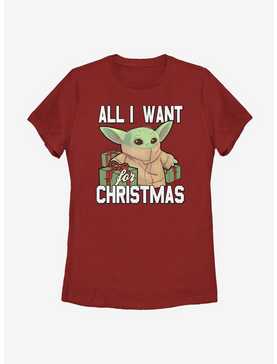 Star Wars The Mandalorian Christmas Baby V2 Womens T-Shirt, , hi-res