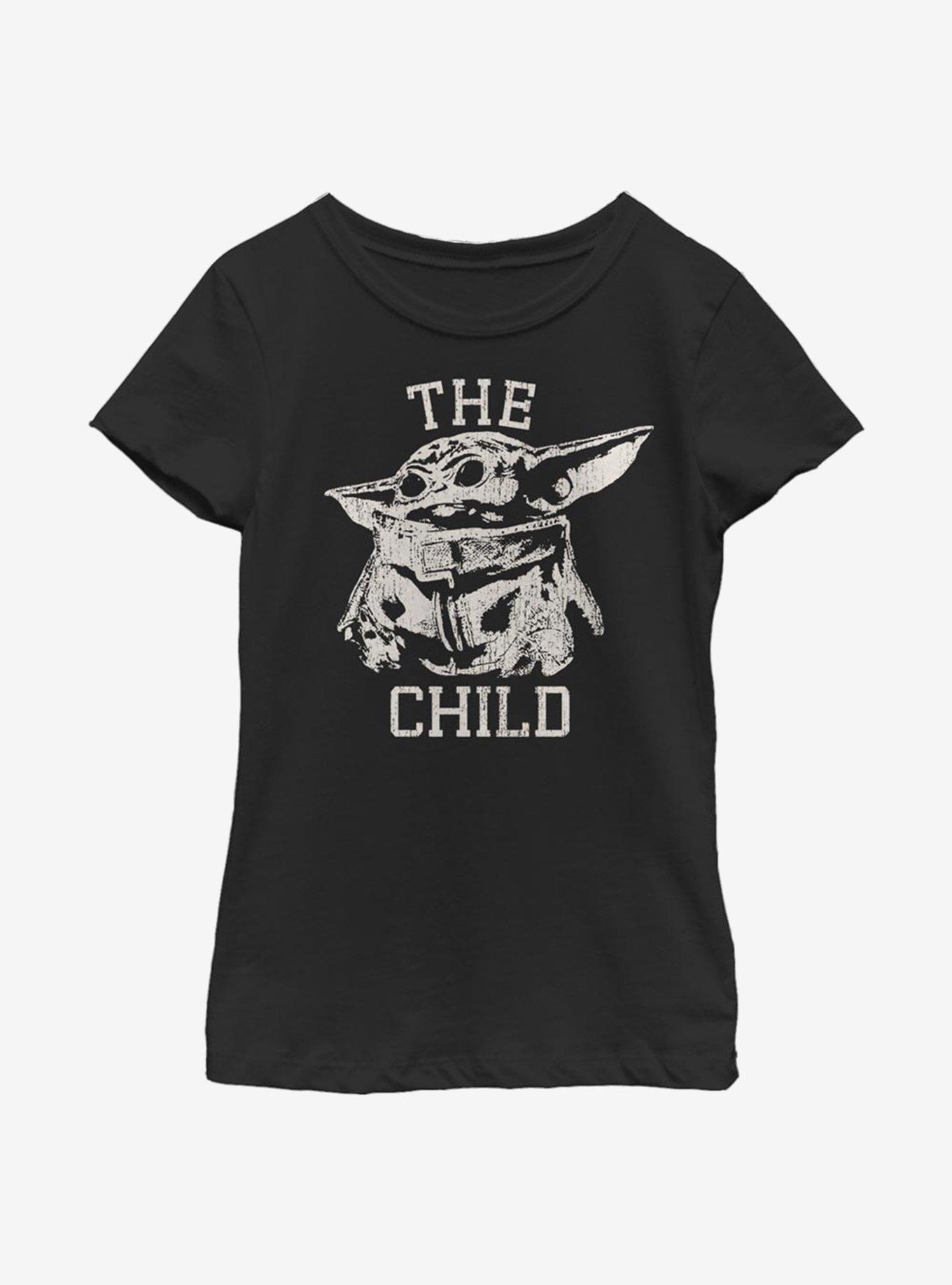 Star Wars The Mandalorian Child Varsity Youth Girls T-Shirt, BLACK, hi-res