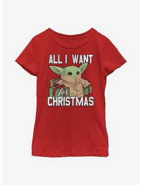 Star Wars The Mandalorian Christmas Baby V2 Youth Girls T-Shirt, , hi-res