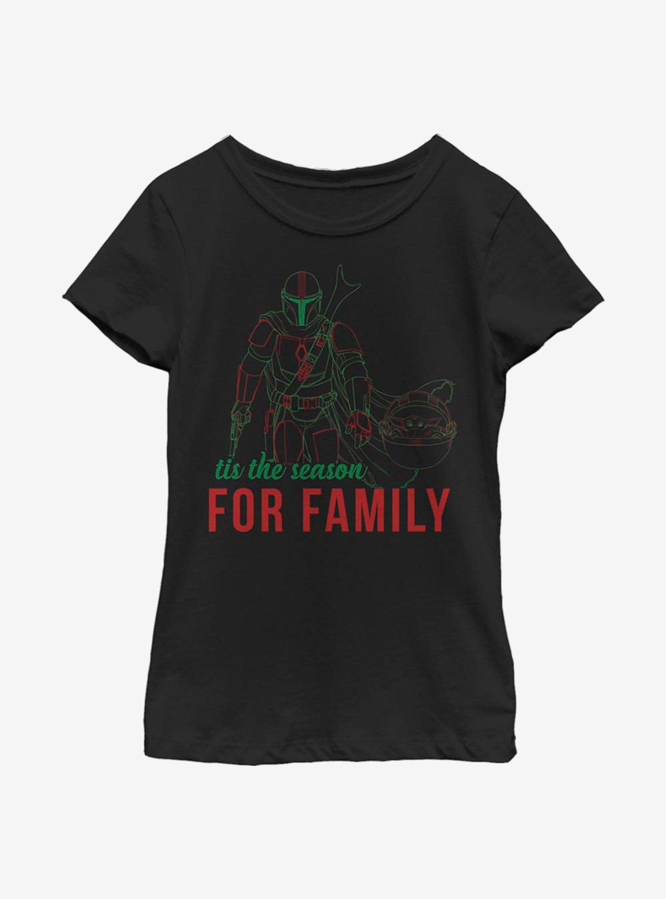 Star Wars The Mandalorian Family Time Youth Girls T-Shirt, BLACK, hi-res