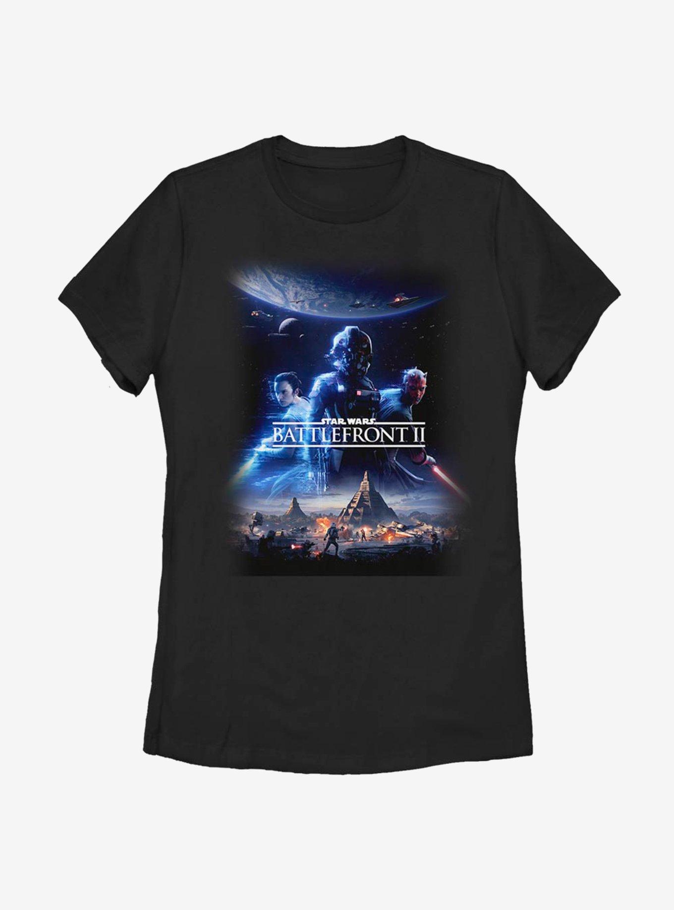 Star Wars Battlefront Poster Womens T-Shirt, BLACK, hi-res