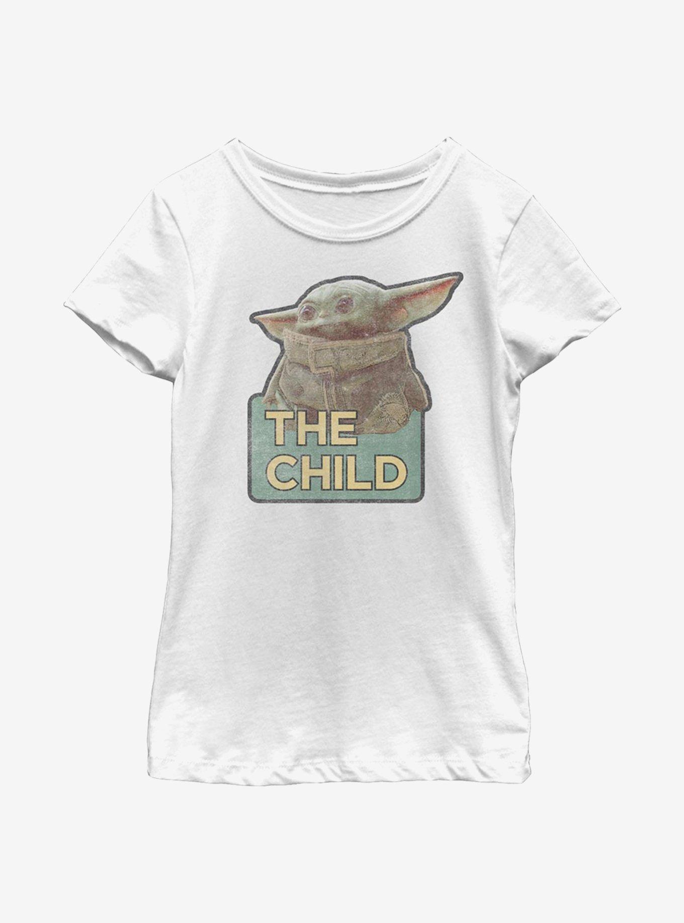 Star Wars The Mandalorian Vintage Transfer Youth Girls T-Shirt, WHITE, hi-res