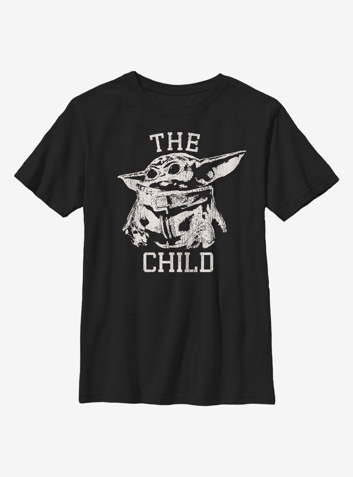 Star Wars The Mandalorian Child Varsity Youth T-Shirt, BLACK, hi-res