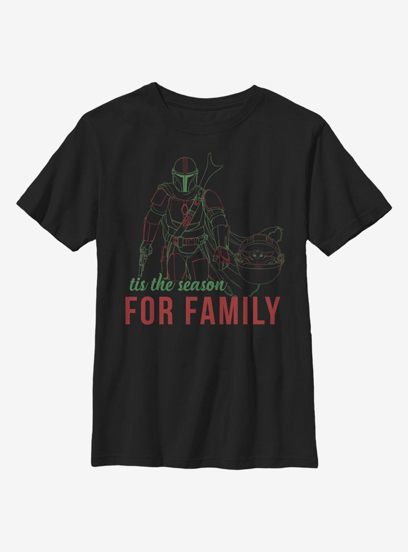 Star Wars The Mandalorian Family Time Youth T-Shirt, BLACK, hi-res